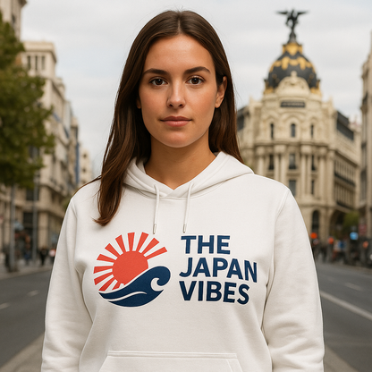 Sudadera Unisex Blanca con Capucha Oficial